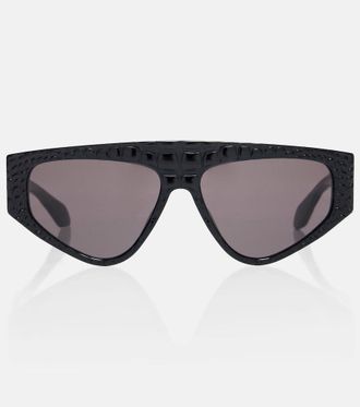 Alaia Ala&iuml;a Lettering Logo flat-top sunglasses