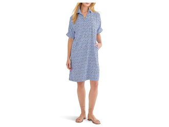 Nic+Zoe Petite Mosaic Devon Dress Womens Dress Blue : PP, Polyester