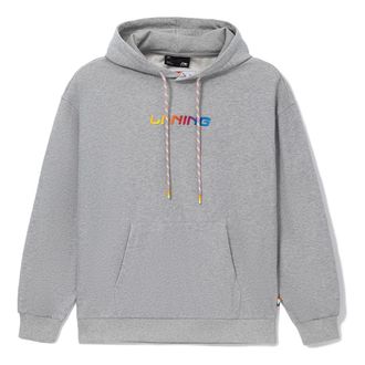 Li-Ning Embroidered Logo Hoodie Light Grey AWDS533-3