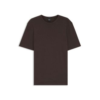 BOSS Cotton-linen T-shirt in a regular fit