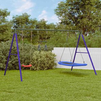 vidaXL Vidaxl Set De Columpios Exterior Columpio, Trapecio Y Columpio Nido