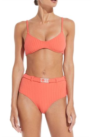 Solid & Striped Rachel Bikini Top And Cora Bikini Bottom Two-Piece In Coral Orange