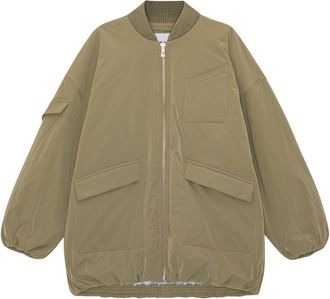 Ganni Oversized Bomber Jacket - Womens - Recycled Polyester/Polyester