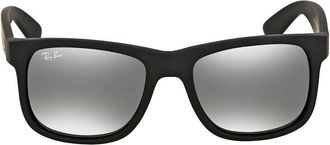 Ray-Ban Justin Color Mix Grey Mirror Rectangular Mens Sunglasses RB4165 622/6G 51
