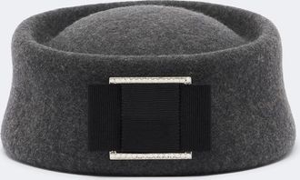 Roger Vivier Embellished wool felt hat