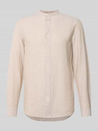 Only & Sons Slim Fit Freizeithemd aus Baumwoll-Leinen-Mix Modell CAIDEN in Beige, Gr&ouml;&szlig;e XXL