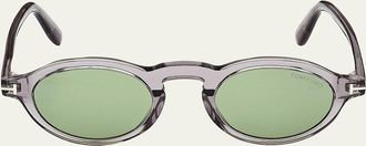 Tom Ford Mens Aristotele-02 Acetate Round Sunglasses