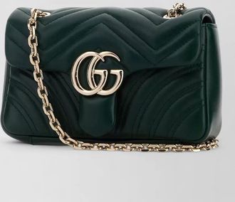 Gucci nappa leather small gg marmont shoulder bag