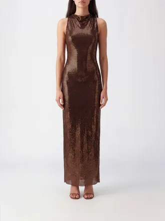 Self Portrait One-Shoulder Rhinestone Embellished Long Evening Gown
