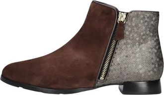 Hassia Schoenen, Dames, Bruin, 41 1/2 EU, Leer, Madeira Enkellaarsjes