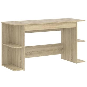 Berkfield Home Desk Sonoma Oak 140x50x75 cm Engineered Wood in Brown | Size: 140 x 50 x 75 cm