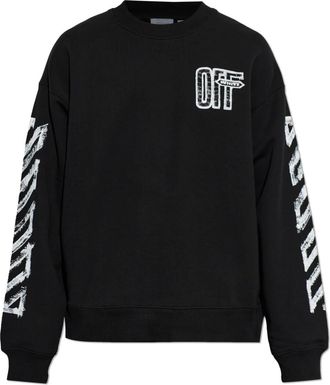 Off-white Motion Arrow Skate Crewneck Sweatshirt - Heren - Sweatshirts - Zwart - 2XL - Katoen - Hoodies & sweatvesten