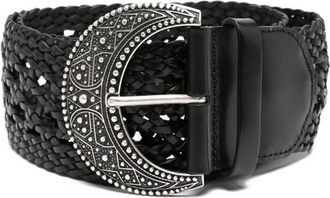 BA&SH Woven Embellished Buckle Belt