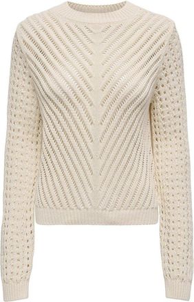 Jacqueline de Yong Trui met ronde hals in tricot met ajour