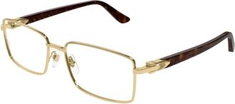 Cartier Ct 0520O 002 Optisch montuur - Heren - Brillen - Geel - 58 MM - Accessoires