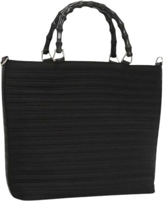Gucci Pre-owned Handbags, female, Black, Size: ONE SIZE Pre-owned Vintage bamboo handle bag