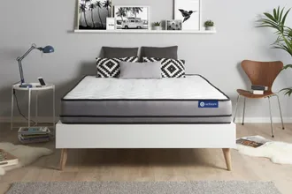 Actisom Colch&oacute;n blanco con espuma viscoel&aacute;stica 160 x 195