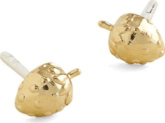 Madewell Demi-Fine Strawberry Stud Earrings in 14K Gold at Nordstrom