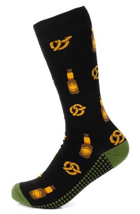 Cufflinks Inc. Beer Snacks Crew Socks in Black at Nordstrom