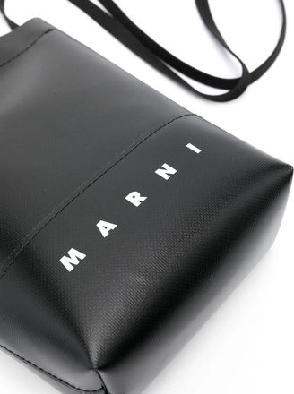 Marni Grained Faux Leather Belt Bag - Black