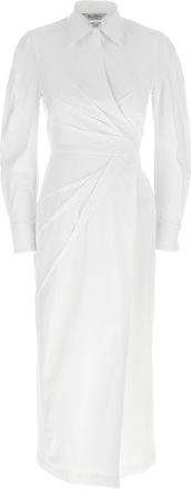 Max Mara White Cotton Long Womens Dress