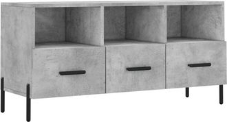 vidaXL Vidaxl - Mueble de tv madera de ingeniería gris hormigón 102x36x50 cm