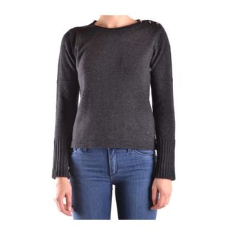 Armani Jeans Stijlvolle Sweaters voor Mannen en Vrouwen - Dames - Ronde hals truien - Grijs - M - Truien & Vesten