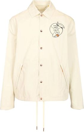 Moncler Jassen, Heren, Wit, L, Katoen, Satsuma Shirt Jacket