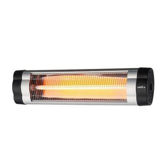 Fabrilamp Fabrilamp - Calefactor Exterior Cuarzo Austral 1500w Negro/cromo Infrarrojo Pie/pared Termost.reg.20x61x8,5cm