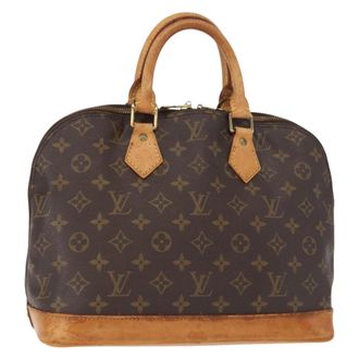 Louis Vuitton Alma Handbag Monogram Canvas Brown Canvas Handbag (Pre-Owned)