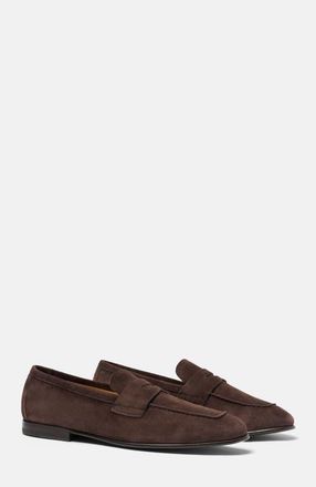 Scarosso Gregory Loafers in Brown - Suede at Nordstrom, Size 40.5
