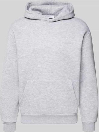 Review Hoodie mit K&auml;nguru-Tasche in Hellgrau Melange, Gr&ouml;&szlig;e XXL