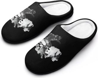 Generic Snowboard Mens Slippers Memory Foam Winter Warm Sandals Slip On House Shoes Size 7-14