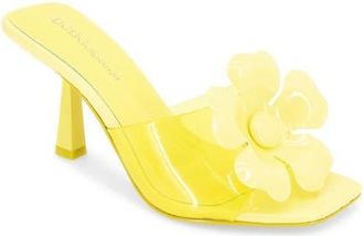 BCBGeneration Remani Flower Embellished Sandal in Lemon at Nordstrom, Size 7.5