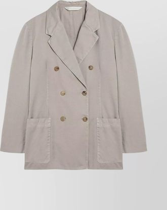 Palm Angels cotton double breasted jacket with notched lapels