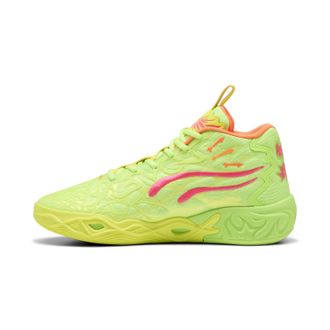 Puma Mens LaMelo Ball MB.04 Gem Athletic Basketball Shoes, Yellow Alert Green Glare Pink Alert, 9