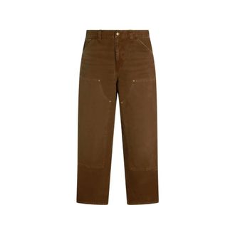 Carhartt Work in Progress Double Knee Straight-Leg Jeans - male - Carhartt Wip - Straight Fit Jeans - Brown - XS - Jeans