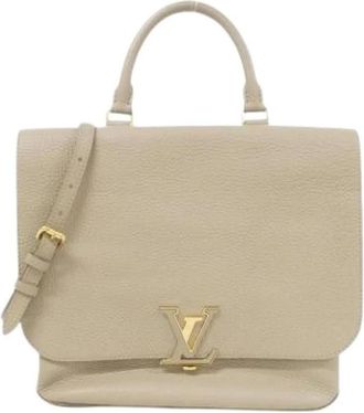 Louis Vuitton Pre-owned Taurillon Handtas - Dames - Vintage Handtas - Beige - ONE Size - Leer - Vintage
