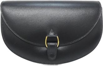 Herm&egrave;s Black Box Calf Leather Fanny Pack (Pre-Owned)