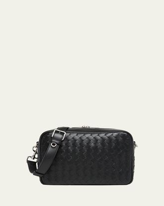 Bottega Veneta Mens Intrecciato Medium Crossbody Bag