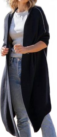 Lovestitch Snuggle In Cardigan In Black