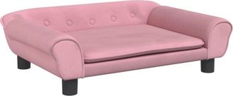 vidaXL Sof&aacute; Para Ni&ntilde;os De Terciopelo Rosa 70x45x26 Cm Vidaxl