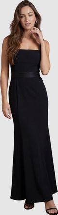 Coast Square Neck Satin Maxi Dress in Black at Nordstrom, Size 10
