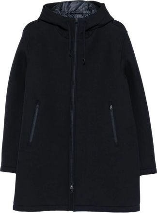 Herno Lange Parka in 3-laags Scuba - Heren - Parka Jassen - Blauw - XL - Polyester - Jassen