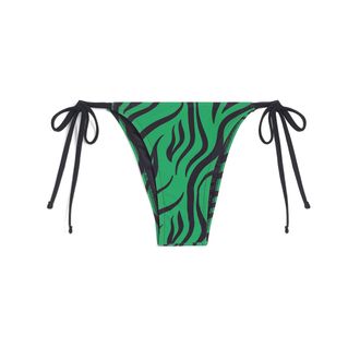 Freddy Slip bikini stampa zebrata con chiusura a laccetti