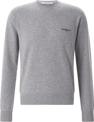Givenchy Truien & Vesten, Heren, Grijs, L, Wol, Rondgebreide trui