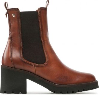 Pikolinos Elegante Viella Enkellaarsjes voor Dames - Dames - Laarzen met Hak - Bruin - 37 EU - Leer - Schoenen
