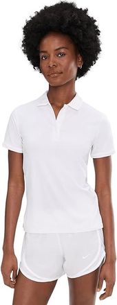 Nike Victory Dri-FIT Short Sleeve Golf Polo Womens Clothing White/Black : 2XL (US 20-22), Polyester/Spandex