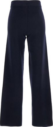 Max Mara Womens Blue Pants With Elastic Waist Viscose Trousers