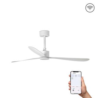 Faro Barcelona Ventilador sin luz abs blanco mate 132x132x27 cm